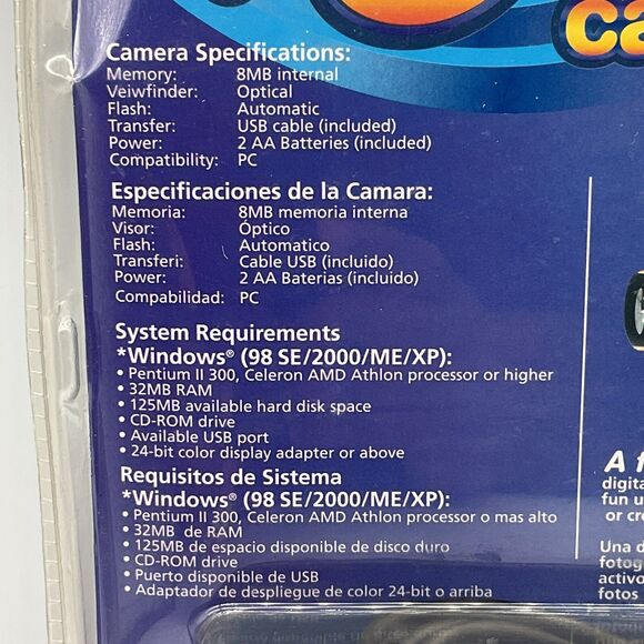 Argus Sports Cam Digital Camera NOS Sealed - Read Rubber Not In Good Condition - Picture 7 of 11